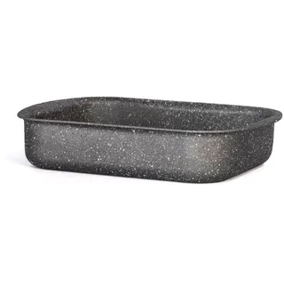 H&H Stone Grey Rosticals aus Aluminium mit Antihaftbeschichtung Stone, 18 x 25 cm