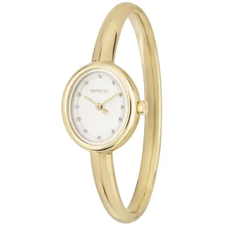 Breil Damen Armbanduhr Hoop mit goldfarbenem Armreif, 5 Bar, Gehäusegröße: 53X62 mm, TW2056