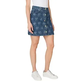 Pepe Jeans für Damen. PL901165 Mini Hw Jacquard-Rock blau (L), Lässig, Baumwolle, Nachhaltig