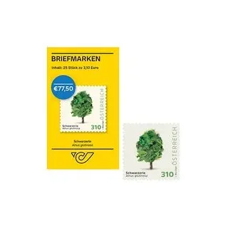 Österreichische Post 3,10 € Briefmarken ECO M "Schwarzerle" selbstklebend, 25 St.