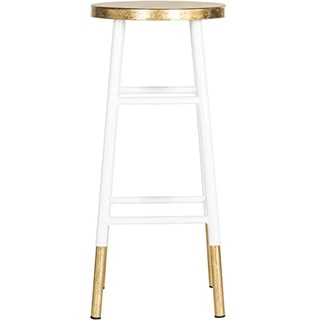 SAFAVIEH Glam Bar & Counter Stool, in White and Gold