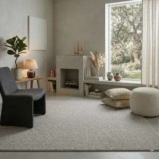 Teppich SEHRAZAT "Ada, auch als Läufer", grau, B:240cm H:10mm L:330cm, Polyester, Teppiche, Teppich, Kurzflor, robust, Wohnzimmer