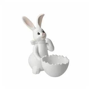 GOEBEL "Figur Hase mit Schale Snow White - Cute Girl", Osterfigur, Dekofigur, Ostern, Osterdekoration,