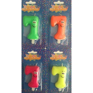 L'ARCOBALENO DI NACAR GIOVANNA Teelichter Happy Birthday Nr. 7 verschiedene Farben, 1 Stück