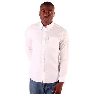 Ben Sherman Signature Oxford Langarmhemd - White - S