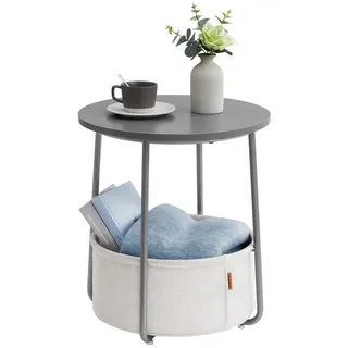 VASAGLE Beistelltisch mit Korb Ø 45 cm