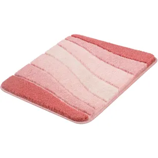 Badematte KLEINE WOLKE "Ocean, Badvorleger, Badezimmer Teppich" Gr. 2, lila (malve), H:21mm, Kunstfaser, Badematten, Badematte, Badteppich, Wellen Design, mit Farbverlauf, Hoch-Tief Effekt, waschbar