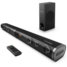 ULTIMEA 2.1 Soundbar für TV Geräte, 190W PC Soundbar mit Subwoofer, 6 EQ Modi, 3D Surround Sound System für TV Lautsprecher Heimkino, TV Sound Bar für Fernseher mit HDMI, Opt, AUX, USB, Bluetooth 5.0