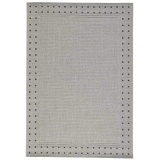 BODENMEISTER In- und Outdoor-Teppich Teppich Naturfaser-Optik hell-grau Silber 80x150cm, BM7911DS