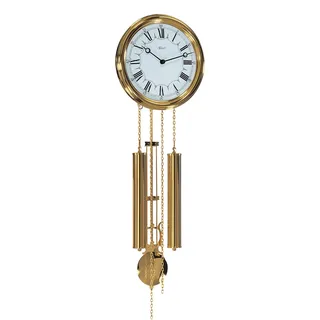 Hermle 60992-002214 Heimuhr mit Lyrapendel, Gold, Quarz