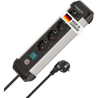 Brennenstuhl Steckdosenleiste 4-fach 1,80 m Schwarz