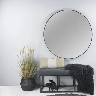 Spinder Wandspiegel Donna Ø 120 cm Schwarz