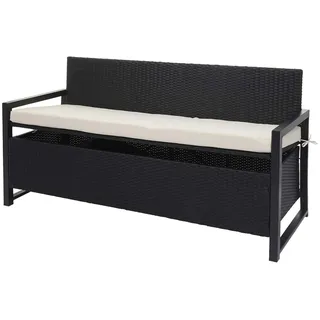 Mendler HWC-F39 3er Sitzbank 150 x 60 x 85 cm Grau