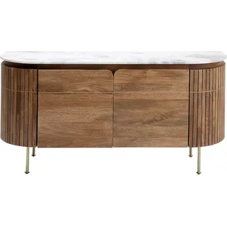 Kare Sideboard 160 x 78 x 45 cm Braun/Grau/Weiß