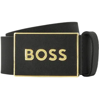 Ledergürtel BOSS "Boss_Icon-S1_Sz40", Herren, Gr. 90, schwarz (schwarz002), Leder, Gürtel Ledergürtel, mit BOSS-Logo-Prägung auf der Koppelschließe