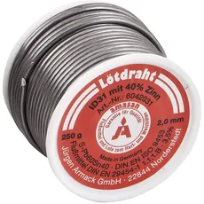 Kolofonium-Lötdraht (Röhren-Lot) ø 2 mm Rolle =250 g