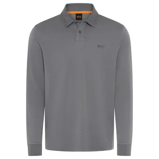 Boss Poloshirt BOSS ORANGE "Pe", Herren, Gr. XXL, grau (open grau062), Jersey, Obermaterial: 100% Baumwolle, regular fit, Bündchen, Shirts Poloshirt, mit Polokragen