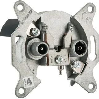 Schwaiger Atennen-Durchgangsdose 2-Loch