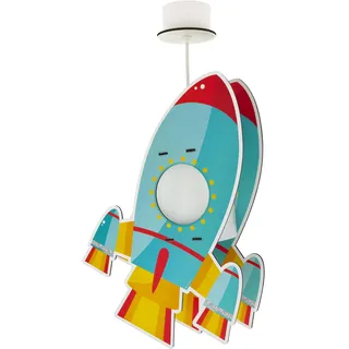 Dalber kinderlampe Pendelleuchte Hängelampe Rakete, Blau