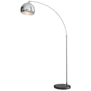 Bogenlampe - Moderne Stehlampe | Farbe: Silber+Schwarz | Abmessungen: 30x100-115x170-180 cm