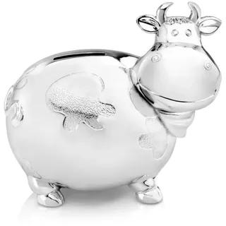 Zilverstad 6159261 Spardose Kuh groß anlaufgeschützt 14 x 10 x 12.5 cm, versilbert