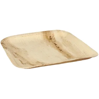 Papstar 25 Teller, Palmblatt "pure" eckig 25,5 cm x 25,5 cm x 1,5 cm