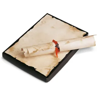 HONSELL 25511 - Dokumentenpapier „Antik“, DIN A3, Urkundenpapier mit pergamentartiger Optik, 180 g/m2, Packung mit 100 Blatt, für Urkunden, Einladungen, Speisekarten, uvm.