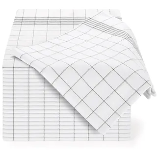 Blumtal Geschirrtücher 20er Set, 50/70 cm, 100% Baumwolle, kariert , Grau , Naturmaterialen , 50x70 cm , Heimtextilien, Geschirrtücher & Schürzen, Geschirrtücher