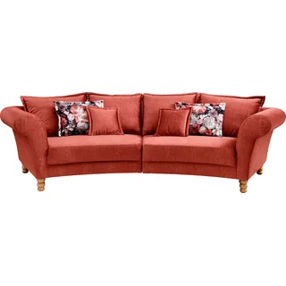 Home Affaire »Tassilo geschwungene Formensprache, bequem, Mega Sofa, Breite 350cm«, orange