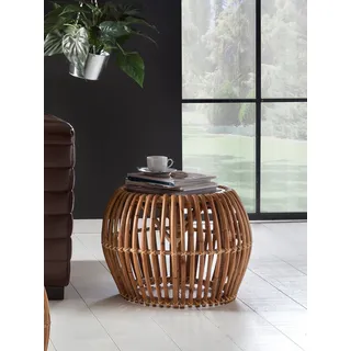 SIT Möbel SIT Couchtisch Rattan Vintage« Maße (B/T/H): 80/80/40 cm, Shabby Chic, Vintage beige