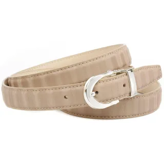 Anthoni Crown Ledergürtel, Femininer Gürtel aus innovativem Leder in 3D-Optik, beige
