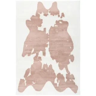 Kayoom Hochflorteppich , Weiß, Taupe , Textil , Animalprint , rechteckig , 120x160 cm , pflegeleicht , Teppiche und Böden, Teppiche, Hochflorteppiche & Shaggys