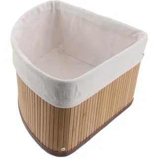 Healifty Eckkorb Aus Bambus 13.19X10.16X6.30In Dreieckiger Geflochtener Organizer FüR KüChenarbeitsplatte Speisekammer Regal Offener Aufbewahrungskorb FüR Badezimmer Schlafzimmer BüRo