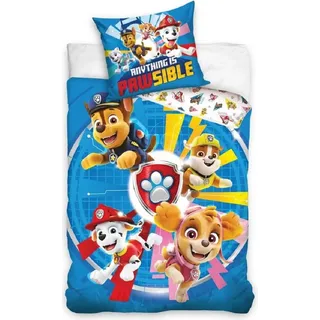 Paw Patrol Bettbezug Pawsible PolyBaumwolle 140 x 200 cm - 65 x 65 cm - Blau