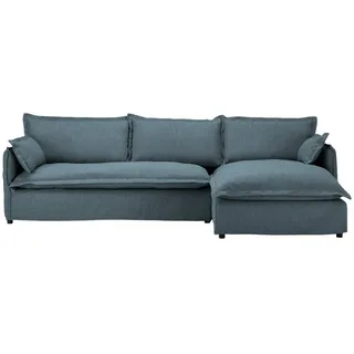 Livetastic Hussen-Ecksofa , Blau , Textil , Füllung: Schaumstoff, Polyester , Ottomane rechts, L-Form , 295x165 cm , Rücken echt , Wohnzimmer, Sofas & Couches, Wohnlandschaften, Ecksofas