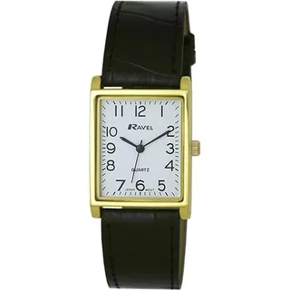 Uni Armbanduhr, Traditionelle rechteckige Uhr mit klarem Klares Zifferblatt und stilvolle Zeiger Hochwertiges Gehäuse und komfortables Armband - Braun