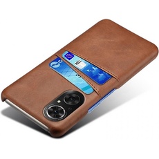 Screenguard Huawei Nova 9 SE CardCaddy Leder Backcase mit Kartenfächern (Huawei Nova 9 SE), Smartphone Hülle, Braun
