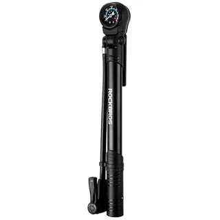 ROCKBROS Fahrradpumpe mit Manometer – Schwarz