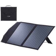 revolt Solar Camping: Faltbares Solarpanel, 2 monokristalline Solarzellen, MC4-komp., 50 W (Solarpanel-Module, Solar Camping faltbar, wasserdichte Taschen)