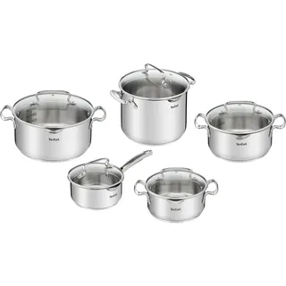 Tefal Duetto+ Topf-Set 10-tlg. Kochtopf + Schmorpfanne + Glasdeckel
