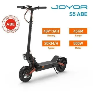 Elektroroller JOYOR S5 Mit ABE-Gutachten - 500W Motor 48V13AH Batterie 45KM Reichweite Scheibenbremsen - Schwarz - Schwarz