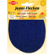 Kleiber + Co.GmbH Jeans-Bügelflecken oval, dunkelblau, ca. 13 cm x 10 cm