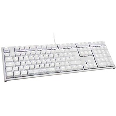 Ducky One 2 White Edition PBT Gaming Tastatur, MX-Blue, weiße LED - weiß