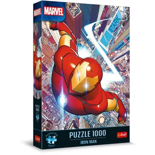 Trefl 10862 Premium Plus Quality Marvel: Iron Man-1000 Elemente, Puzzle-Serie mit Lieblingshelden, Ideale Anpassung der Teile, für Erwachsene und Kinder ab 12 Jahren, Mehrfabrig