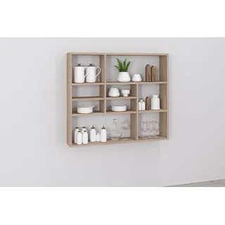 FMD Mika Wandregal 90 x 16 x 78,2 cm Braun