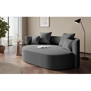LeGer Home by Lena Gercke 2,5-Sitzer »ISALIE, rundes Loungesofa, mit Kissen, perfekt gepolstert« moderne Stoffe, mit 4 Zierkissen, extra große Sitzfläche,