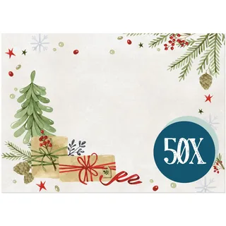 Logbuch-Verlag 50 weihnachtliche Tischsets Papier Weihnachten Deko Platzsetzs für Restaurant Weihnachtsfeier 42 x 30 cm