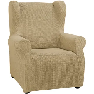 Martina Home Daytona Super elastischer Ohrensesselbezug, anpassungsfähig, Polyester Baumwolle Leinen, Leinfarben, Ohrensessel