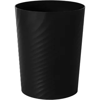 UUJOLY Kleiner Mülleimer aus Kunststoff, für Badezimmer, Waschküche, Küche, Büro, Kinderzimmer, Schlafsäle, Schwarz, 4,5 l