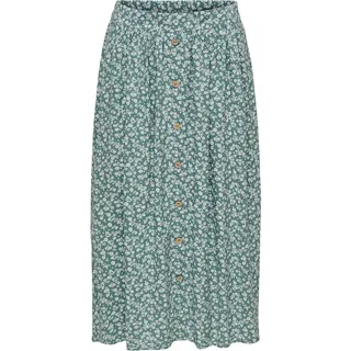 ONLY Sommerrock "ONLMILANO AOP LIFE LONG SKIRT WVN NOOS" Viskose, balsam grün aop:cd milano flower